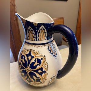 Blue & yellow European design PITCHER